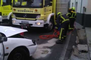 Accidente de tráfico en la carretera del Valle de los Nueve (Foto TA)